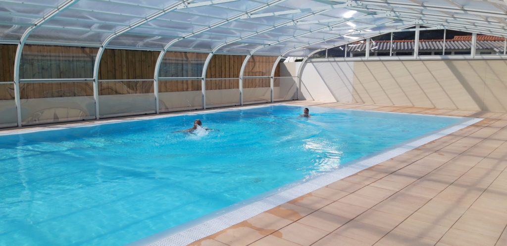 heated and covered swimming pool